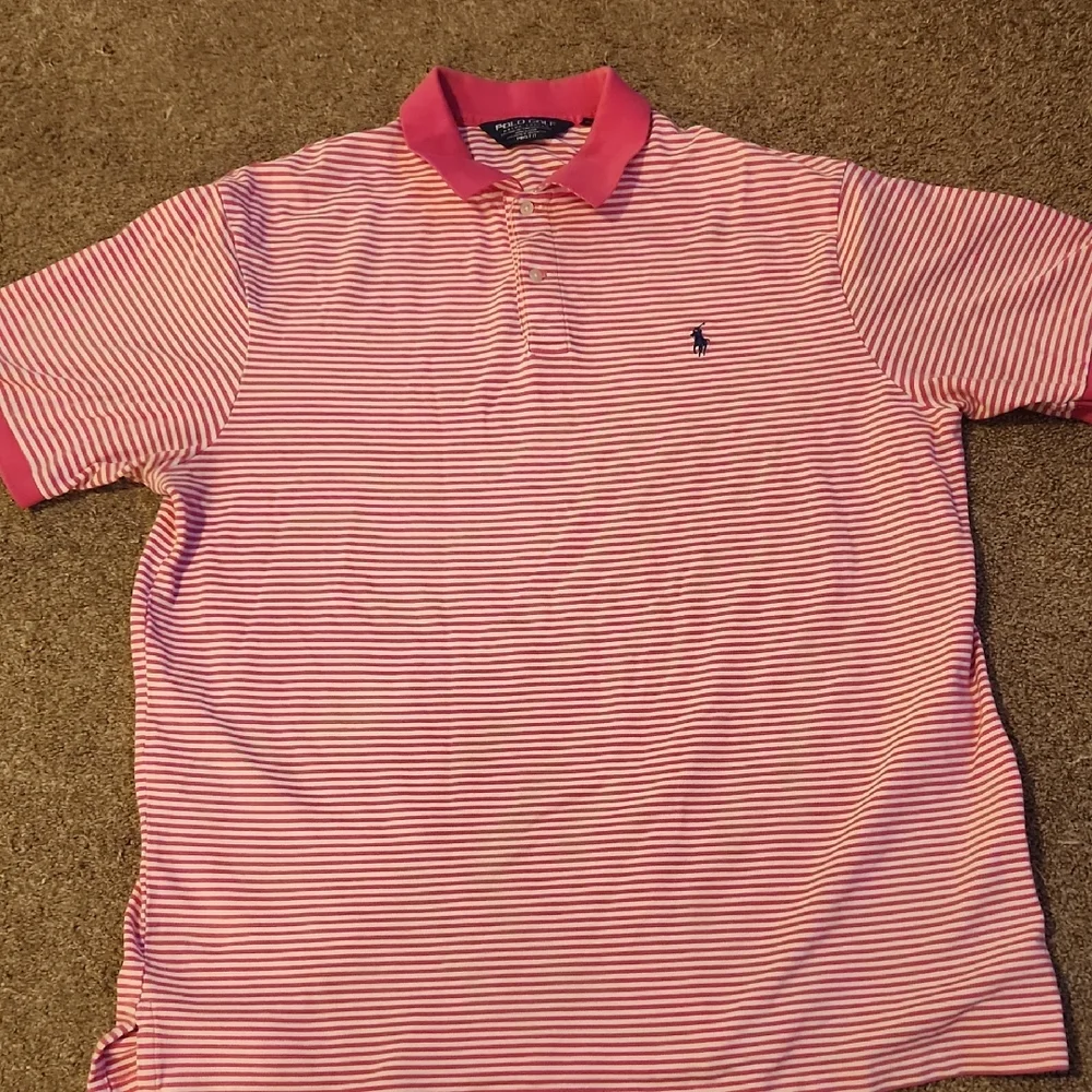 Ralph Lauren Pink Striped Polo Shirt